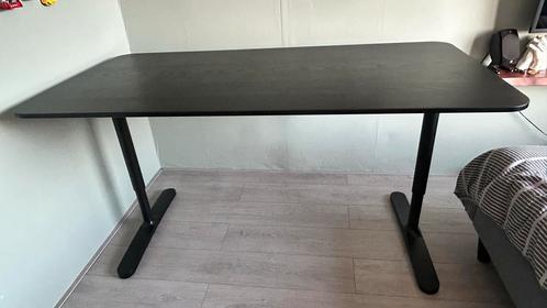 IKEA BEKANT Bureau Zwart 160x80cm, Huis en Inrichting, Bureaus, Zo goed als nieuw, Bureau, In hoogte verstelbaar, Ophalen