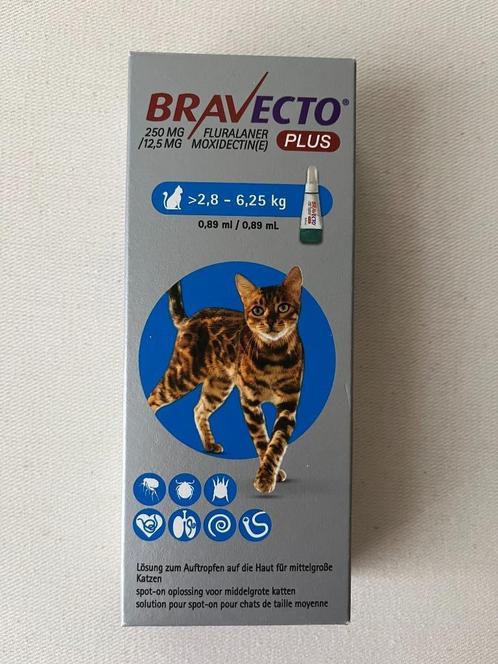 Bravecto Plus (kat), tegen vlooien, teken en wormen, 0,89 ml, Dieren en Toebehoren, Katten-accessoires, Nieuw, Ophalen of Verzenden