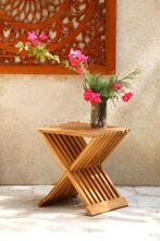 Bijzettafel hocker Fingerstyle 2939 cm inklapbaar NU € 79, Verzenden, Nieuw, Rechthoekig, Hout