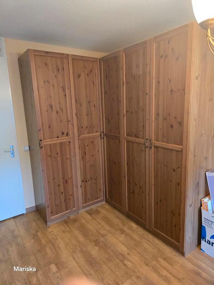 Grote grenen pax kast, Huis en Inrichting, Kasten | Kledingkasten, Gebruikt, 200 cm of meer, 50 tot 75 cm, Ophalen