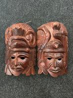 Houten Zuid-Amerikaanse Maskers - 36cm, Ophalen of Verzenden