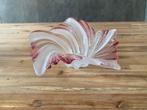 Prachtige vintage schaal swirl roze met matglas, Ophalen of Verzenden