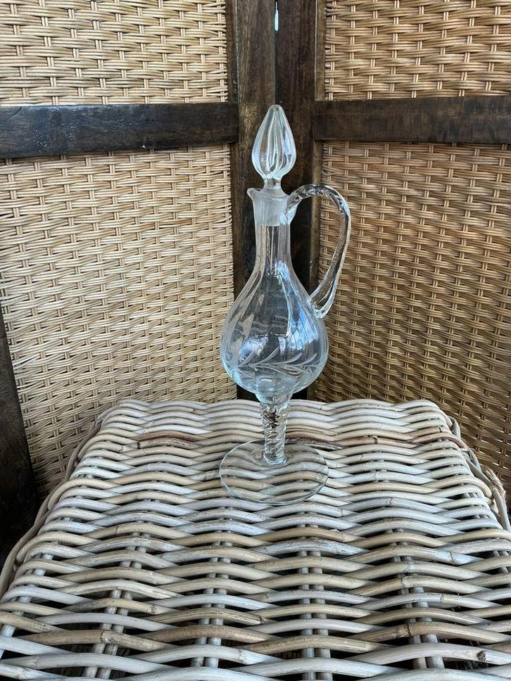 Kristallen karaf met mooie inslijping, vintage, Antiek en Kunst, Antiek | Glas en Kristal, Ophalen
