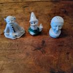 Vintage, drie bijzondere porseleinen zoutvaatjes, Ophalen of Verzenden, Huis en Inrichting