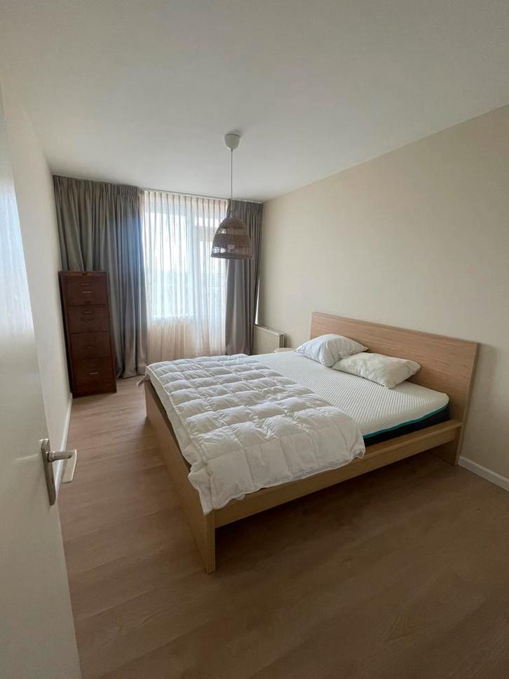 Bedframe, matras & lattenbodem - 180x200 cm, Huis en Inrichting, Slaapkamer | Bedden, Gebruikt, Tweepersoons, 180 cm, 200 cm, Hout