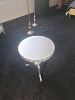 Salon tafel  zilver/grijs, Ophalen, Zo goed als nieuw, 75 cm of meer, Rechthoekig