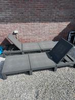 2x ligbed, Ophalen of Verzenden, Gebruikt, Wicker, Verstelbaar