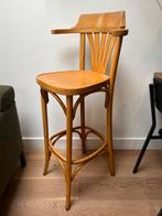 Vintage thonet barkruk met rugleuning, Huis en Inrichting, 1 kruk, Ophalen of Verzenden, Zo goed als nieuw, 60 tot 90 cm