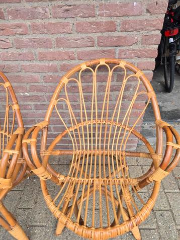 Vintage Riet Stoelen - Egg-Shaped beschikbaar voor biedingen