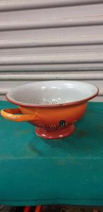 emaille vergiet oranje gebruikt groot, Ophalen of Verzenden, 'T Olde Gre-j, Info@toldegrej.nl, Endepoelstraat 20f Didam