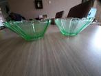 Glas schaaltjes uraniumglas, Antiek en Kunst, Antiek | Glas en Kristal, Ophalen of Verzenden