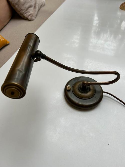 Antiek lampje voor op piano of bureau, Huis en Inrichting, Lampen | Tafellampen, Minder dan 50 cm, Ophalen of Verzenden