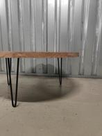 100cm ronde massief eiken salontafel, Ophalen, 50 tot 100 cm, Rond, 50 tot 100 cm