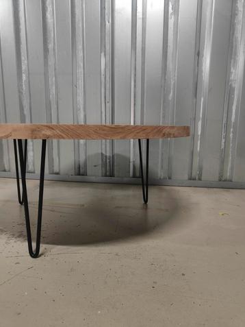 100cm ronde massief eiken salontafel beschikbaar voor biedingen