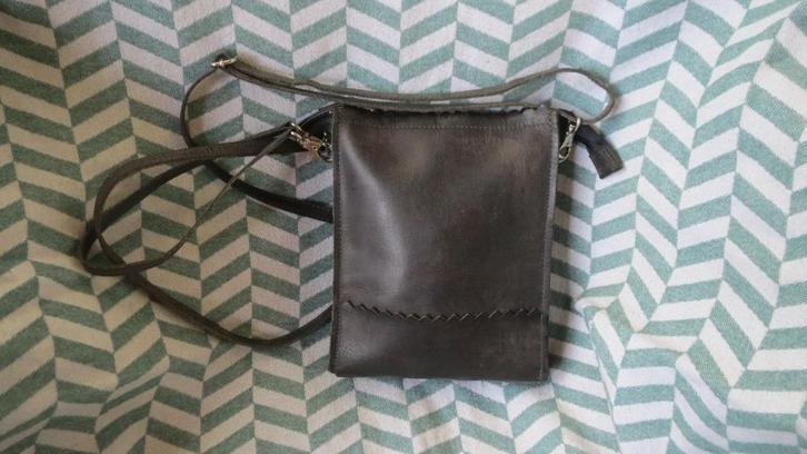 Myomy My paperbag, leren tas, formaat 19,5x16x4,5cm, Sieraden, Tassen en Uiterlijk, Tassen | Damestassen, Zo goed als nieuw, Handtas