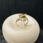 14k gouden panter ring prachtig model, Sieraden, Tassen en Uiterlijk, Ringen, 20 of groter, Heer, Ophalen of Verzenden, Zo goed als nieuw