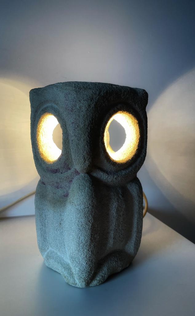 Lamp uil - tormos, Huis en Inrichting, Lampen | Tafellampen, Gebruikt, Minder dan 50 cm, Overige materialen, Ophalen of Verzenden