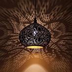 Filigrain hanglamp zwart met goud, Huis en Inrichting, Oosterse stijl, Ophalen of Verzenden, Zo goed als nieuw, Metaal