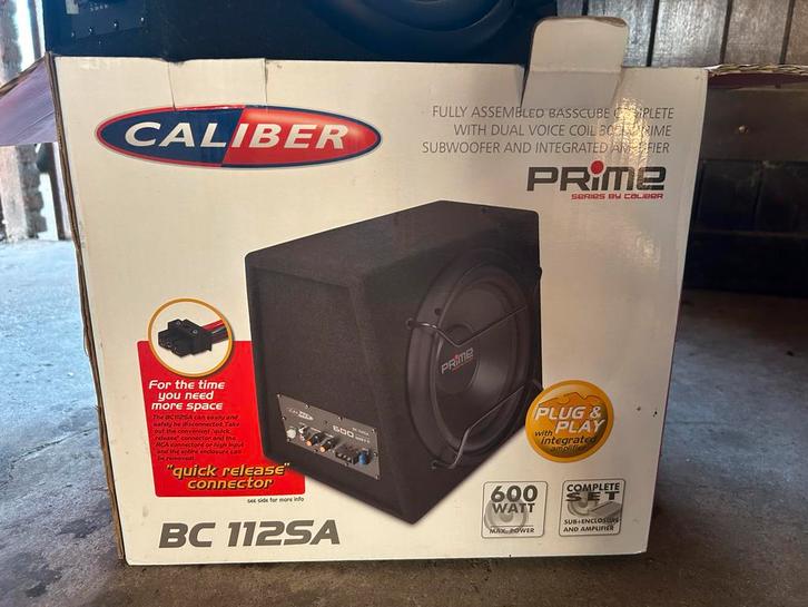 Caliber BC 112SA Subwoofer, Auto diversen, Autospeakers, Zo goed als nieuw, Ophalen of Verzenden