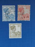 Postzegel Curacao 1915 3 gestempelde zegels Wilhelmina 13-12, Postzegels en Munten, Ophalen of Verzenden, Gestempeld