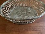 Metalen BroodMand - Ovaal verzilverd, Ophalen of Verzenden, Zo goed als nieuw, Ovaal, Mand