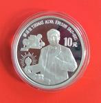 China 10 Yuan 1990 - Thomas Alva Edison, Ophalen of Verzenden, Oost-Azië, Losse munt, Zilver