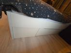 Tweepersoonsbed met lades, Huis en Inrichting, Slaapkamer | Bedden, Ophalen, Wit, Tweepersoons, 140 cm