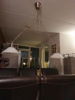 Eetkamerlamp met 2 lampen, Huis en Inrichting, Lampen | Hanglampen, Ophalen, Gebruikt, Glas, Modern