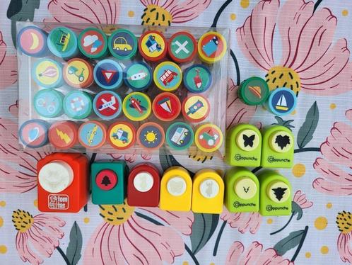 Stempels en ponsjes - Voertuigen en natuur, Kinderen en Baby's, Speelgoed | Educatief en Creatief, Zo goed als nieuw, Knutselen