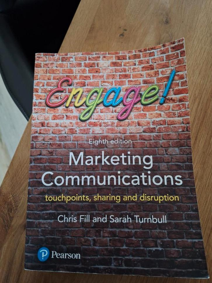 Engage! Marketing Communications 8e editie, Boeken, Economie, Management en Marketing, Gelezen, Economie en Marketing, Ophalen of Verzenden