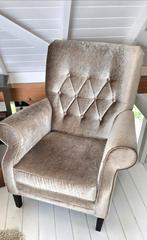 Schitterende fauteuills taupe glans 2x bocx interiors, Huis en Inrichting, Fauteuils, Ophalen, Keijser en co, 75 tot 100 cm, Zo goed als nieuw