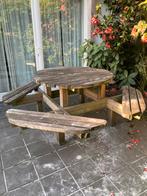 Picknick tafel rond 8 personen, Tuin en Terras, Picknicktafels, Ophalen, Gebruikt, Rond