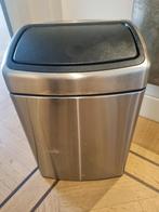 Brabantia Touch Bin Wandafvalemmer 10 Liter, Huis en Inrichting, Woonaccessoires | Prullenbakken, 50 tot 75 cm, 40 liter of meer