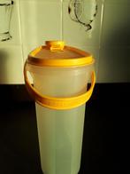 Tupperware voorraadbus met geel hengsel, Huis en Inrichting, Keuken | Tupperware, Ophalen of Verzenden, Zo goed als nieuw