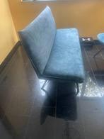 Eetkamer bank blauw. Breedte 155 cm, 91 cm hoogte leuning., Ophalen, Blauw, Zo goed als nieuw, Modieus