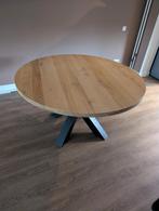 Ronde houten eettafel 140cm, Nieuw, Ophalen of Verzenden, Vijf personen of meer, Modern