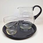 Glazen Art Deco waterstel, 1930-1940 Nederland., Antiek en Kunst, Ophalen of Verzenden