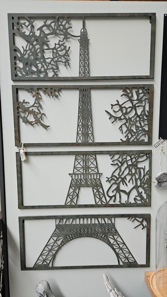 Eiffeltoren Muurschilderingen Set wandecoratie, Huis en Inrichting, Woonaccessoires | Wanddecoraties, Nieuw, Ophalen of Verzenden