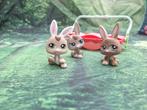 Littlest Pet Shop baby konijntjes set met mandje (LPS), Ophalen of Verzenden, Gebruikt