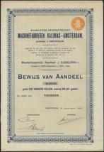 aandeel KALIMAS 1914, Postzegels en Munten, Aandelen en Waardepapieren, Ophalen of Verzenden, Voor 1920, Aandeel