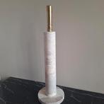 Mooie zware travertin marmer look Beige kaarsenstandaard, Huis en Inrichting, Overige materialen, 25 tot 50 cm, Beige, Nieuw