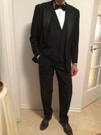 Complete Zwarte Smoking Outfit, met gilet, overhemd en strik, Ophalen, Zwart, Zo goed als nieuw, Society design