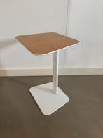 Bijzettafel fineer eiken/wit, Minder dan 55 cm, Ophalen of Verzenden, Zo goed als nieuw, Rechthoekig