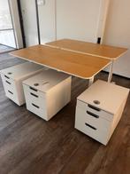 Bureau ikea wit, Ophalen, In hoogte verstelbaar, Gebruikt, Bureau