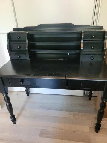 Kaptafel/ make up tafel met spiegel/zwart bureau beschikbaar voor biedingen