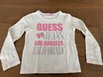 Witte longsleeve met print van Guess., Ophalen of Verzenden, Gebruikt, Meisje, Shirt of Longsleeve