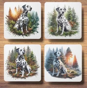 Dalmatiër Bos onderzetters met houder beschikbaar voor biedingen