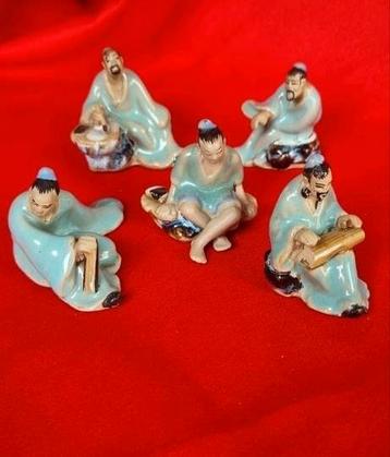 Chinees miniatuur beeld  mudman 5 verschillende beschikbaar voor biedingen