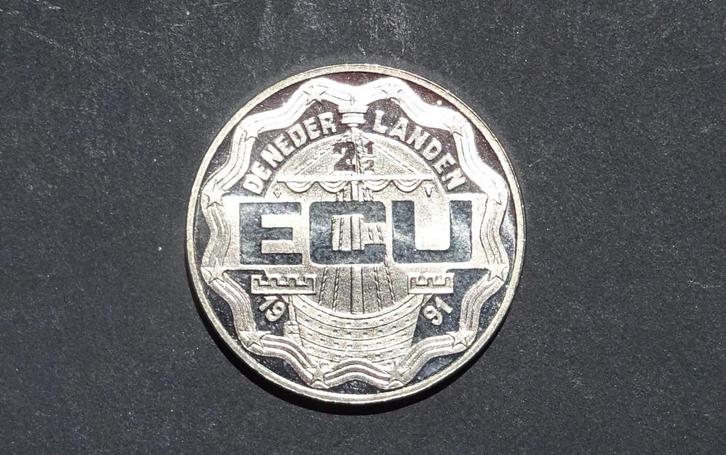 2½ ECU 1991 De Nederlanden 1991 Erasmus, UNC, Postzegels en Munten, Munten | Nederland, Losse munt, Overige waardes, Koningin Beatrix