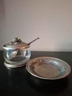 Tinnen set suikerpot en schaaltje, Antiek en Kunst, Antiek | Goud en Zilver, Ophalen of Verzenden